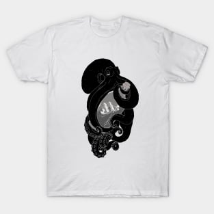 The Big Drink - Kraken with ship on rough seas T-Shirt